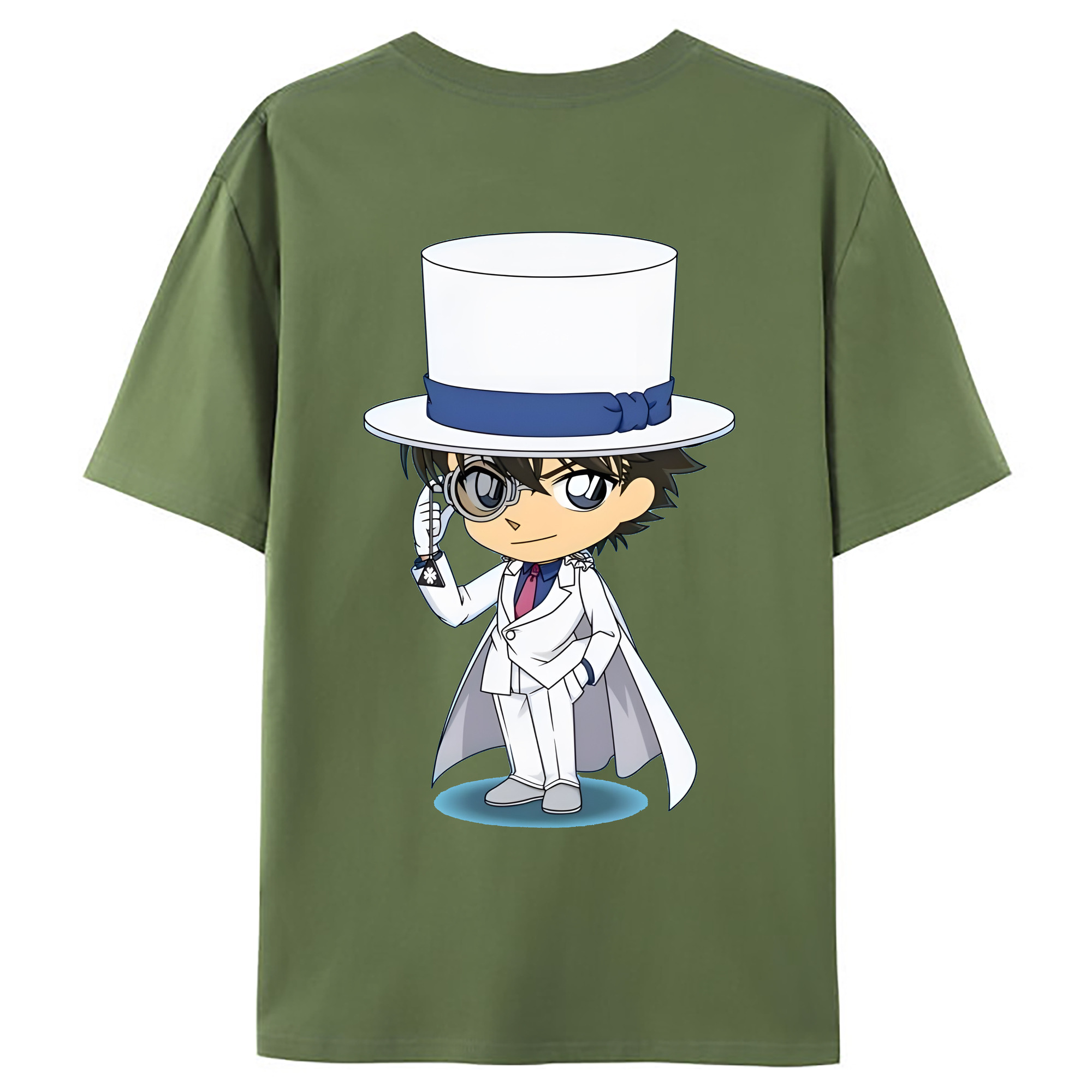 （画像用） 名探偵コナン くろば かいと Detective Conan Kuroba Kaito 綿100％ メンズ半袖Tシャツ（バックプリント） 通気性
